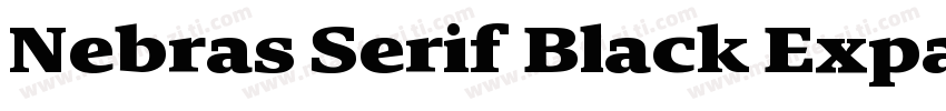 Nebras Serif Black Expanded Italic字体转换